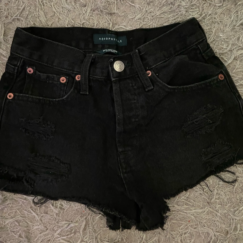 Black Ripped Aeropostle Shorts